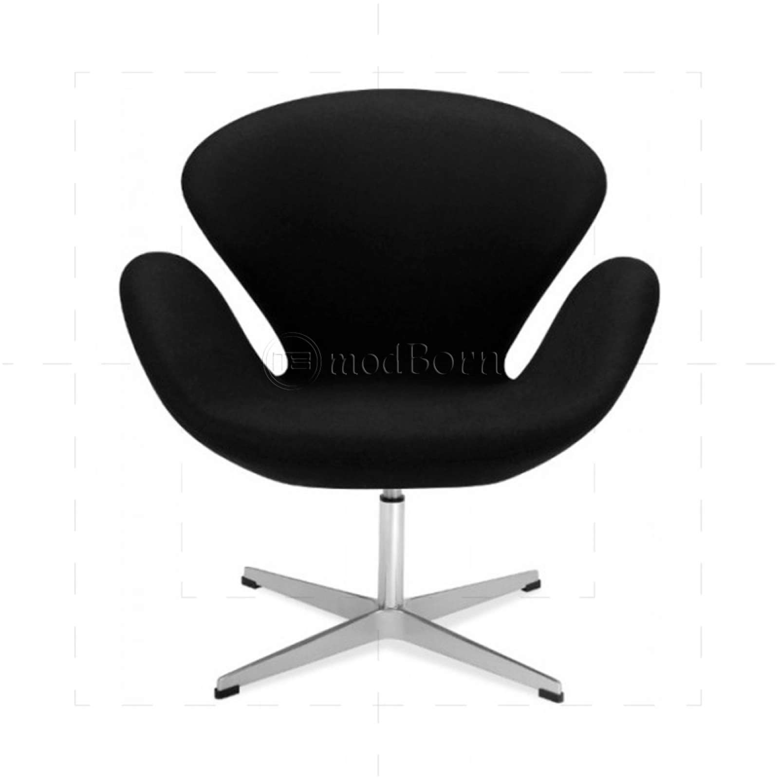Swan Chair Black Cashmere Wool Swan Chair Black Cashmere Wool